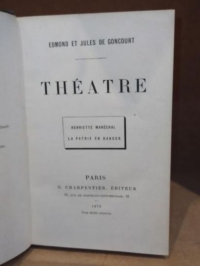 GONCOURT THEATRE - Première édition collective du théâtre des Goncourt, avec une...