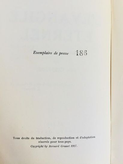 Guéhenno 

 l'évangile éternel

paris, 1927,cahier verts.

227 pages, format in-8,...