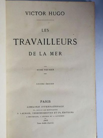 HUGO Victor Les Travailleurs de la Mer. [3 Volumes]. . Edition originale française,...