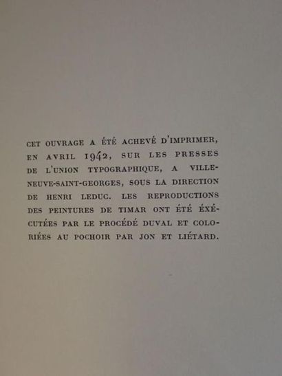Hugo Victor / TIMAR Notre Dame de Paris. Paris, A L'Emblème du Secrétaire 1942, 181...