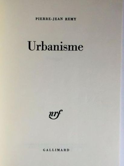 JEAN REMY PIERRE Urbanisme. Edition Originale : broché numéro n° 717 enrichi d'un...