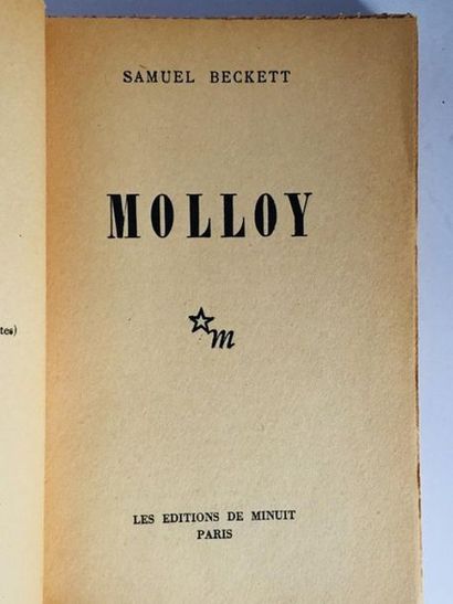 BECKETT Samuel Mollo, ?Paris Editions de Minuit 1951

Broché in-12

 272 pp. complet...