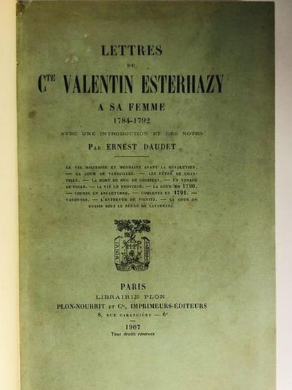 Ladislas Esterhazy Valentin / Ernest Daudet Nouvelles lettres du cte valentin esterhazy...