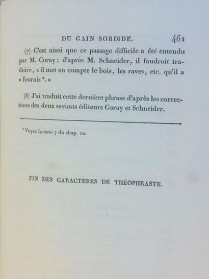 LAMARTINE Alphonse de LES CARACTERES de LA BRUYERE, suivis des CARACTERES de THEOPHRASTE...