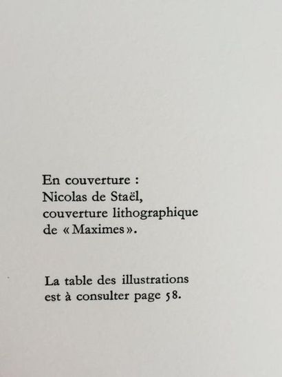 LECUIRE Pierre / Vevey Musée Jenisch /Staël Nicolas de Livres de Pierre LECUIRE....