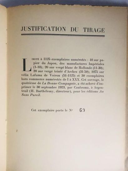 Louis Philippe Charles Croquignole . Exemplaire broché sur grand papier vélin Lafuma...