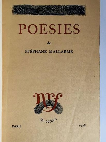 MALLARME Stéphane Poésies . Exemplaire N° 1130 - Un des exemplaire sur chiffon de...