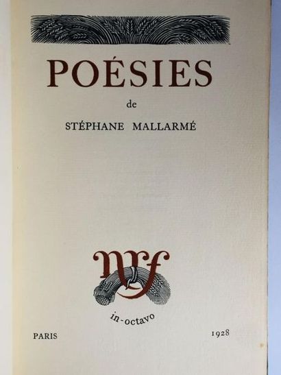 MALLARME Stéphane Poésies . Exemplaire N° 1130 - Un des exemplaire sur chiffon de...