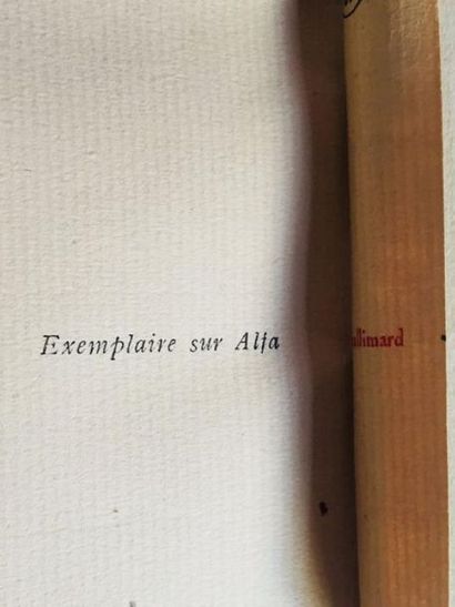 MALRAUX André Les noyers de l'Altenburg . Première édition de sa "version définitive"...