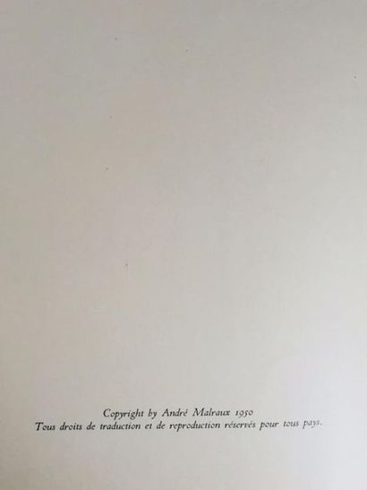 MALRAUX André Saturne 



Essai sur Goya. 

Édition originale et premier volume de...