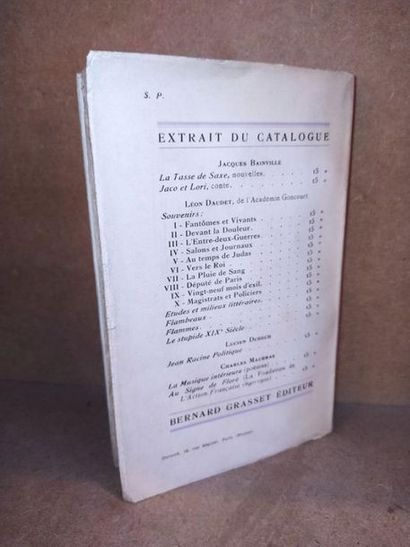 Maurras Charles / Grasset Bernard LA DENTELLE DU REMPART -  Edition originale, enrichie...