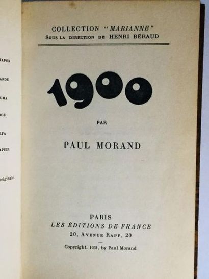 MORAND Paul 1900. . Un bon exemplaire de cette chronique historique. Couvertures...