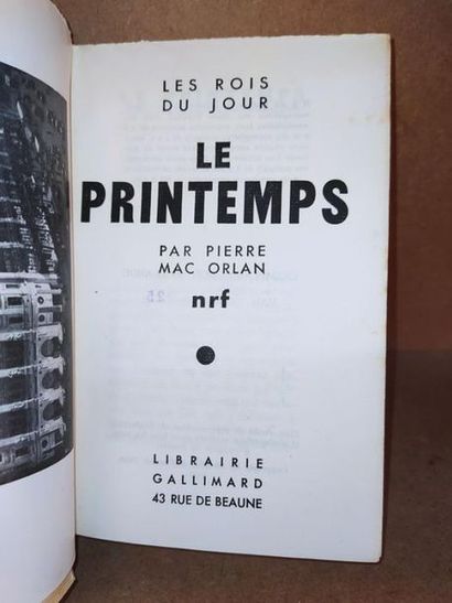Orlan Pierre Mac LE PRINTEMPS - Edition originale et l'un des 230 exemplaires sur...