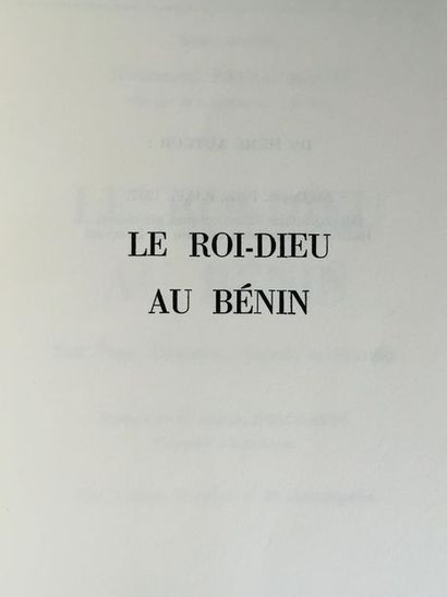PALAU MARTI (Montserrat) LE ROI-DIEU AU BENIN - Edition originale. Etude de la royauté...
