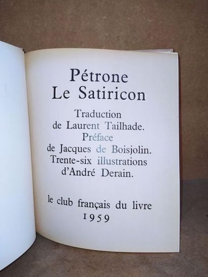 Pétrone /Tailhade Laurent / Derain André Le Satiricon. Jolie édition illustrée de...