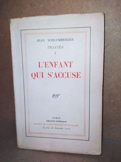 Schlumberger Jean Traités: L'enfant qui s'accuse. Edition originale, enrichie d'un...