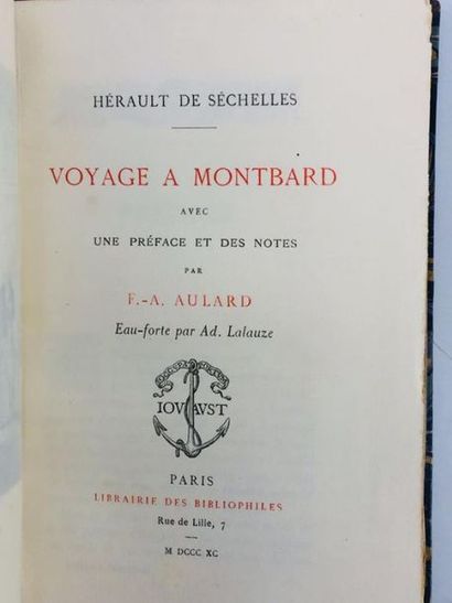 SÉCHELLES MARIE JEAN HÉRAULT DE / LALAUZE Voyage à Montbard. Avec un ex libris de...