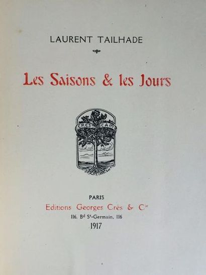 TAILHADE Laurent Les Saisons & Les Jours. Laurent TAILHADE. . 



Paris, Editions...