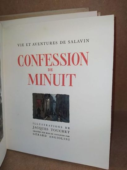 Touchet Jacques / Duhamel Georges Confession de minuit. Jolie édition illustrée en...