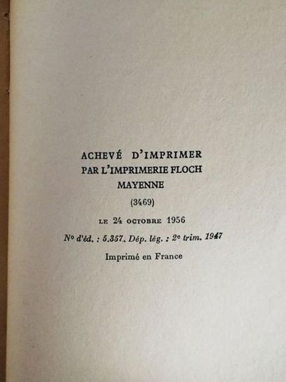 TOUSSAINT Franz 



EXERCICES DE STYLE. 

 Paris: Gallimard - Nrf, 1947

 In-8 

...