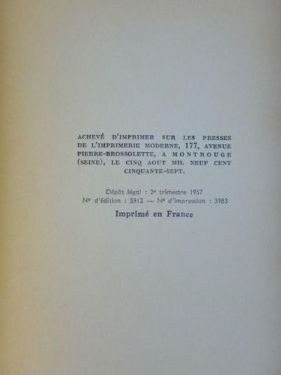CÉLINE (Louis-Ferdinand) D'un Château l'Autre 



 NRF, 1957 Année de l'édition originale.Mention...