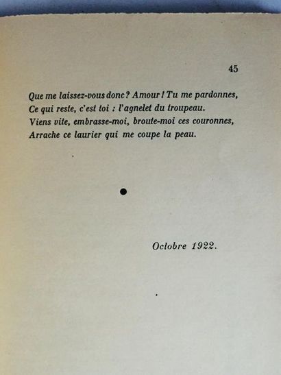 COCTEAU (Jean) Plain-Chant poem .third edition published the same year as the original...