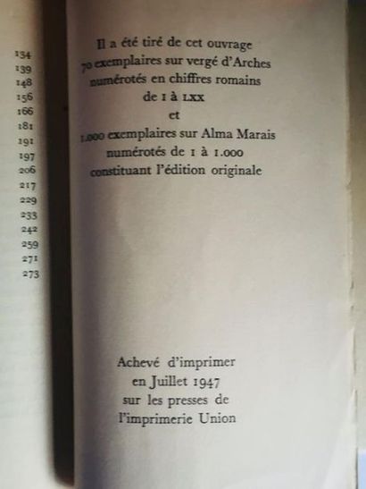 COCTEAU Jean La Difficulté d'être, une des oeuvres les plus intimes, Cocteau à 50...
