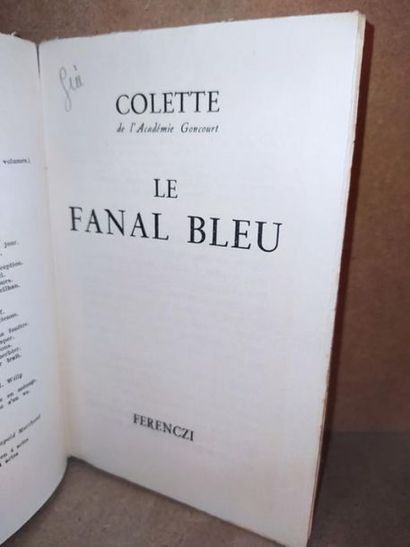 COLETTE The Blue Lantern. First edition, published in Paris, by Ferenczi, in 1949....