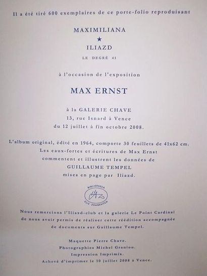 COLLECTIF Catalogue Chave Vence Gallery - The Art of seeing (Max Ernst - Iliazd -...