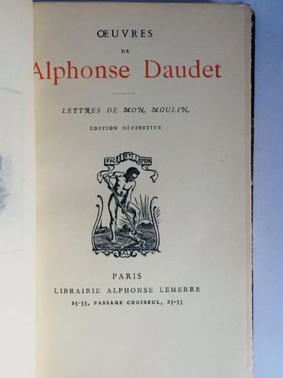 DAUDET (Alphonse) OEUVRES DE ALPHONSE DAUDET- Lettres de mon moulin. Edition définitive....