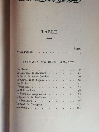 DAUDET (Alphonse) OEUVRES DE ALPHONSE DAUDET- Lettres de mon moulin. Edition définitive....