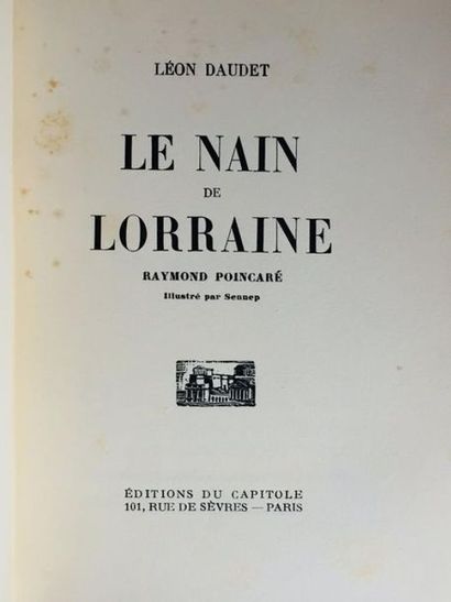Daudet Léon / Sennep Le Nain de Lorraine . Édition originale bel exemplaire avec...