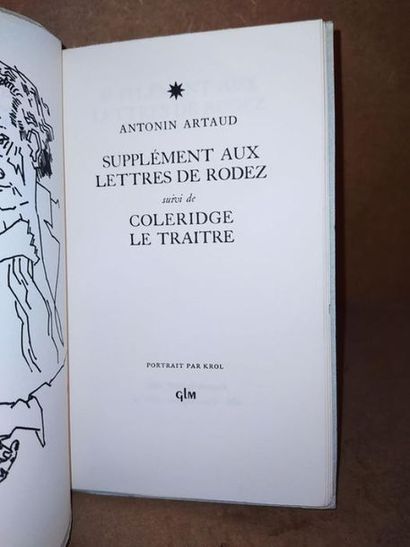 Artaud Antonin / Krol Supplément aux lettres de Rodez, suivi de Coleridge le traître...