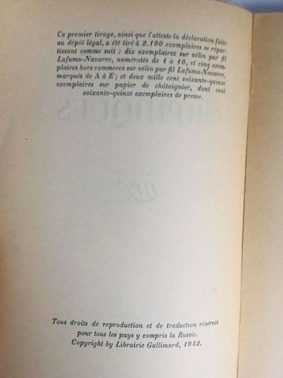 EMMANUEL Pierre Orphiques. Belle édition originale NRF du Service de Presse SP.



Pierre...