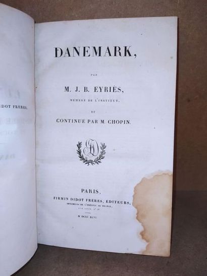 Eyriès M.J.B. DANEMARK - Edité à Paris, chez Firmin Didot frères, en 1846. Contenant...