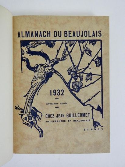 null Almanach du Beaujolais. Réunion de 8 vol. in-8: années 1932, 1936, 1939, 1942,...