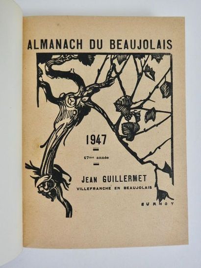 null Almanach du Beaujolais. Réunion de 8 vol. in-8: années 1932, 1936, 1939, 1942,...