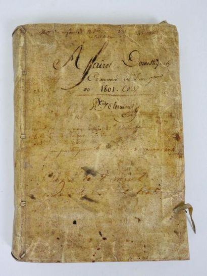 null MANUSCRIT - Alexis CLERMONT, à Cubzac: Livre de comptes. 1801-1820. Un volume...