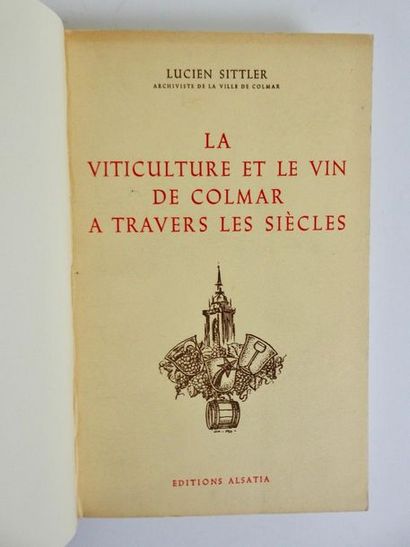 null Réunion de 6 vol. in-8 bien reliés: 1/Sittler: La viticulture et le vin de Colmar...