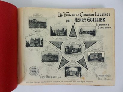 null GUILLIER (H.): Les vins de la Gironde, illustrés par Henry Guillier. Libourne-Bordeaux,...