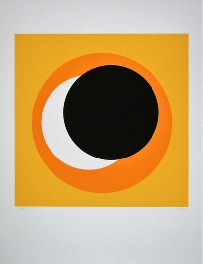 Geneviève CLAISSE Geneviève Claisse ( 1935 - 2018 )

Cercle noir sur fond orange,...