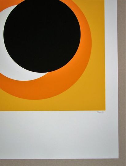 Geneviève CLAISSE Geneviève Claisse ( 1935 - 2018 )

Cercle noir sur fond orange,...