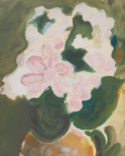 Georges Braque Georges Braque (1882-1963)

The pink bouquet, ca. 1955

Hand signed...