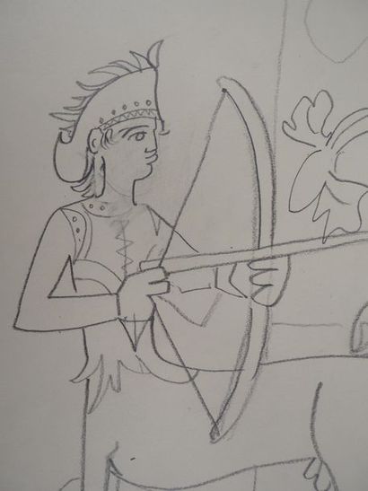 JEAN COCTEAU Jean Cocteau

Sagittaire, c. 1950/55



Original graphite drawing

With...