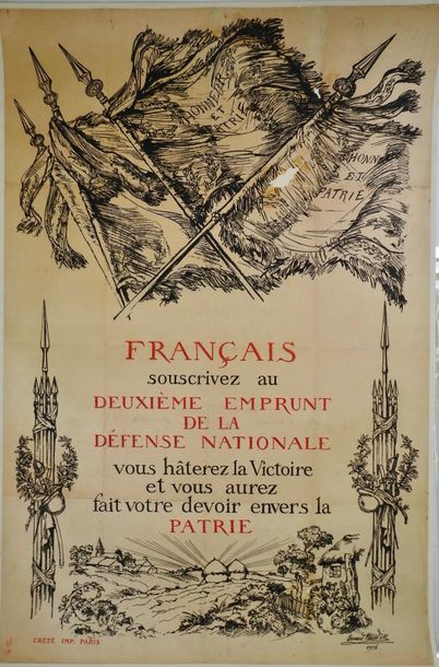 null Bernard NAUDIN 1916. « Français, Souscrivez au Deuxième Emprunt de la Défense...