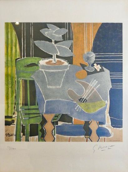 null Georges Braque

Nature morte à la palette, 1960. 

Lithographie d'interprétation...