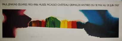 null Paul Jenkins 

Affiche lithographique pour l’exposition au musée Picasso d’Antibes...