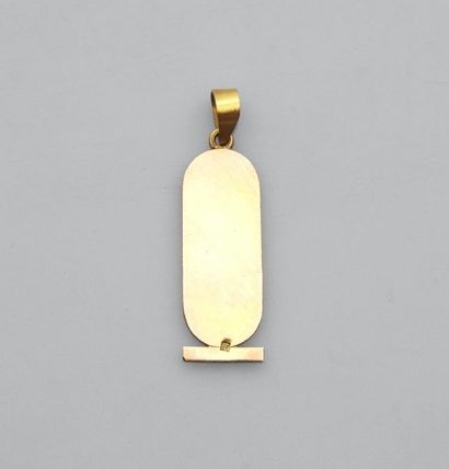 null Pendant in Cartridge of yellow gold, 375 MM, weight: 2,5gr. gross.