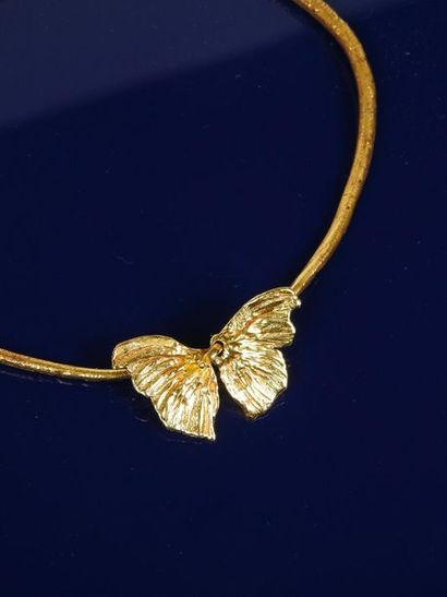 LALANNE Claude LALANNE (1924-2019) Necklace Papillon small model - 1986 18 K gold...