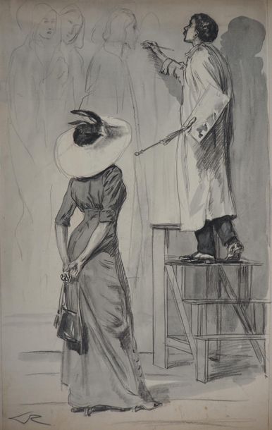 Almery LOBEL-RICHE Alméry LOBEL-RICHE (1880-1950)

Le peintre et son admiratrice,...